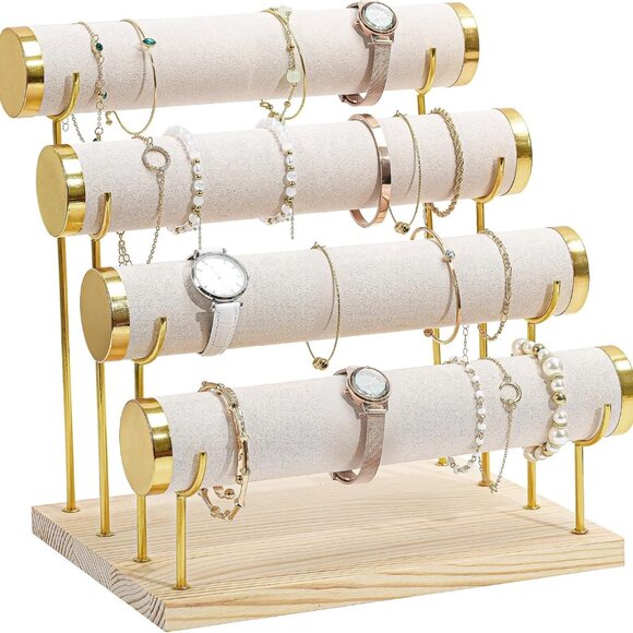 Bracelet Holder Display Bracelet Organizer Stand, Gold Detachable Bangle Storage - Picture 1 of 8